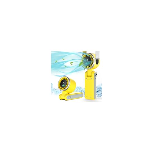 Portable Handheld Turbo Fan 5-Speed Rechargeable Foldable