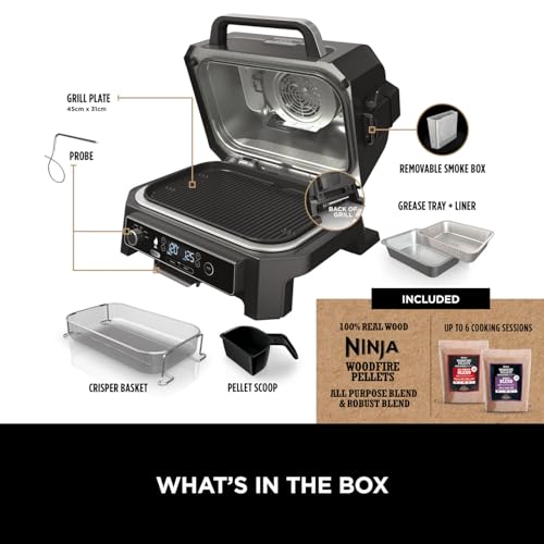 Woodfire Pro XL Electric BBQ Grill & Smoker with Digital Probe
