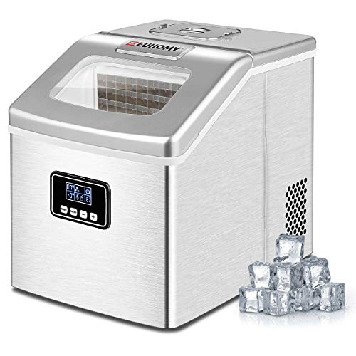 EUHOMY Nugget Ice Maker Countertop Chewable Pellet Ice Machine Self-Cleaning 35 lbs/Day Portable