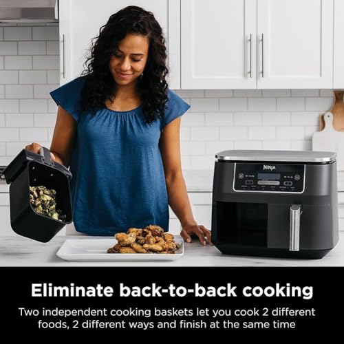 DZ201 Foodi 8 Quart 6-in-1 DualZone 2-Basket Air Fryer