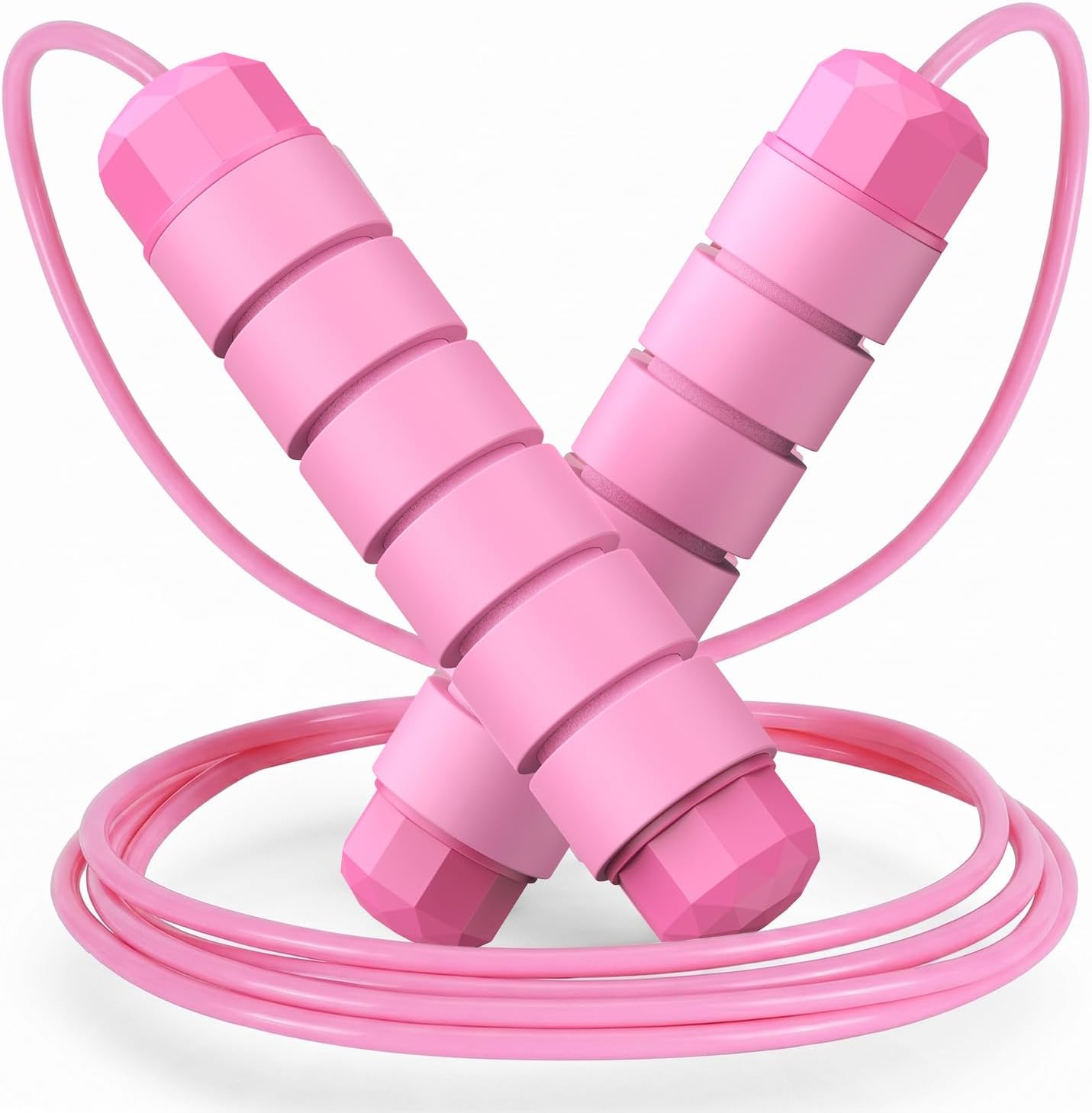 Loocio Tangle-Free Speed Jump Rope Adjustable Steel Cable with Ball Bearings Foam Handles for Men Women Kids Home Gym Fitness Black