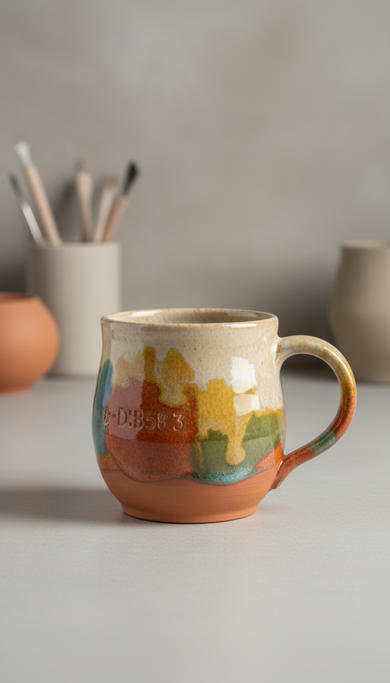 Glazed Terracotta Ceramic Mug
