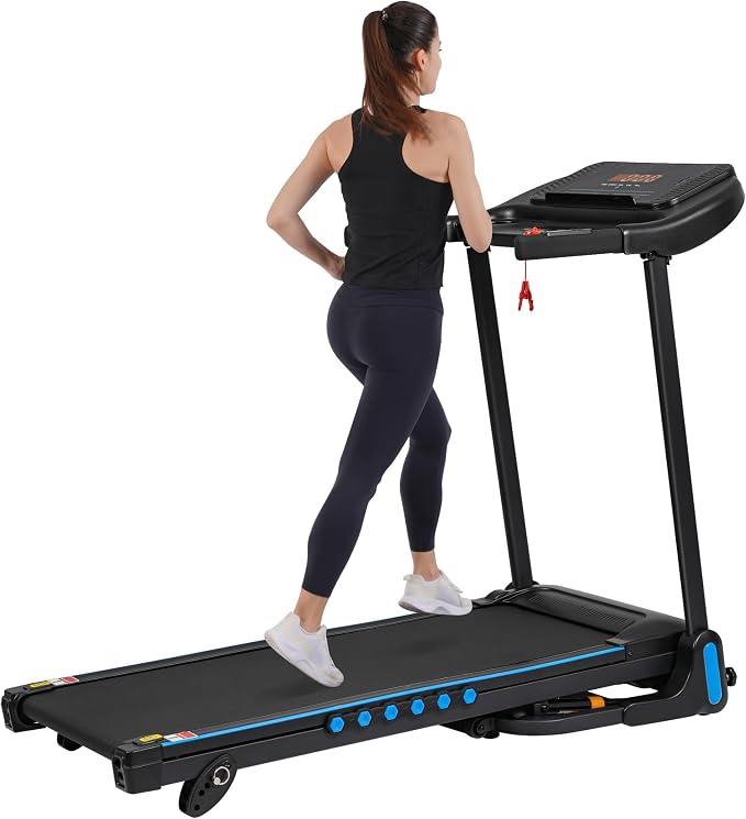 Incline Treadmill with 3.0 HP Motor 350 lb Capacity Auto-Folding Hydraulic System Black