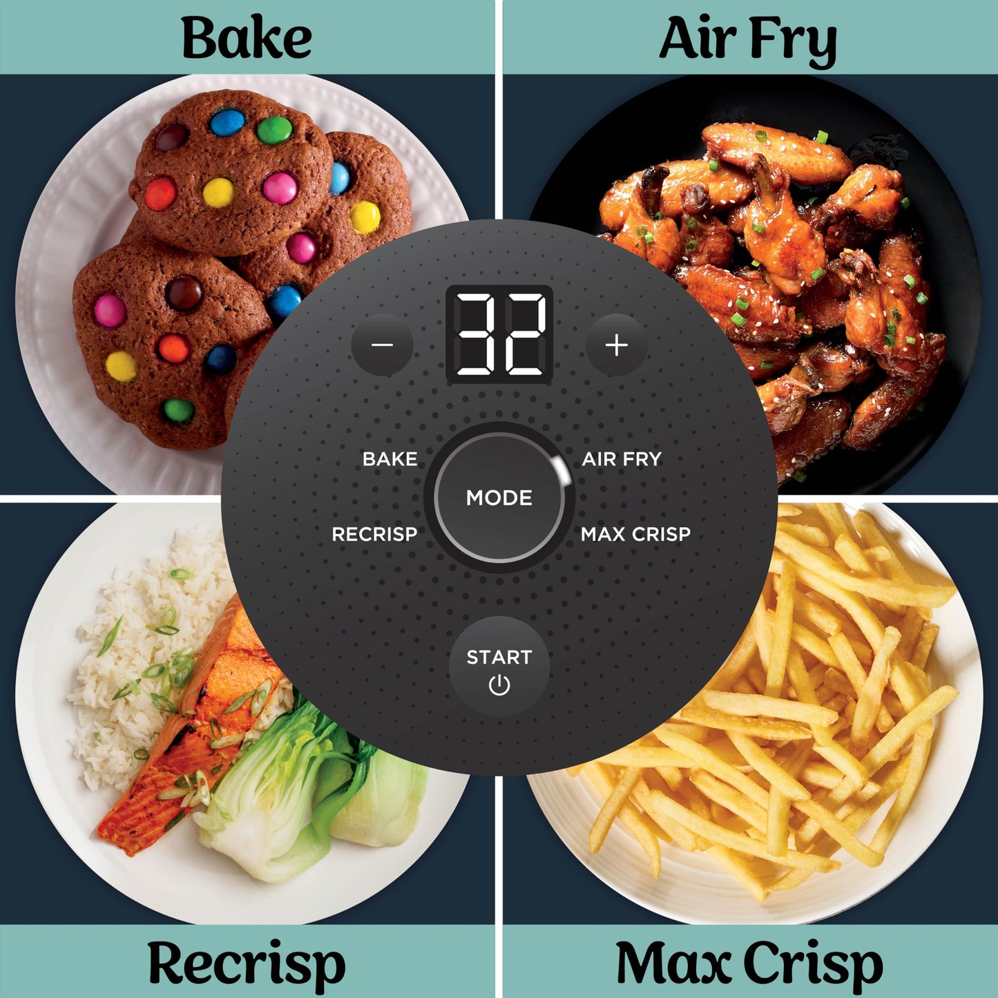 Crispi 4-in-1 Glass Air Fryer | 450°F |