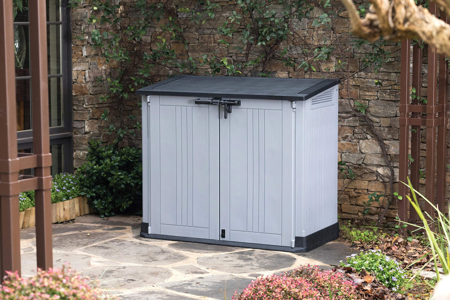 Grey Resin Store It Out Midi Outdoor Garden Storage Shed