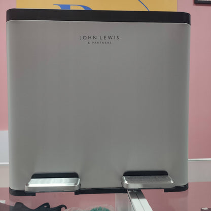 2 Section Recycling Bin, With Handles, 40L