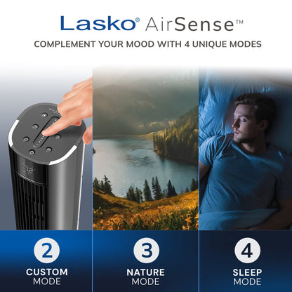 Lasko WhisperForce 40" 12-Speed Oscillating DC Tower Fan with Remote TDC401