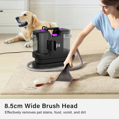 3-in-1 Handheld Carpet & Upholstery Spot Cleaner 450W 1.8 L Clean Water Tank 0.8 gal Dirty Water Tank 7.6 lb Black