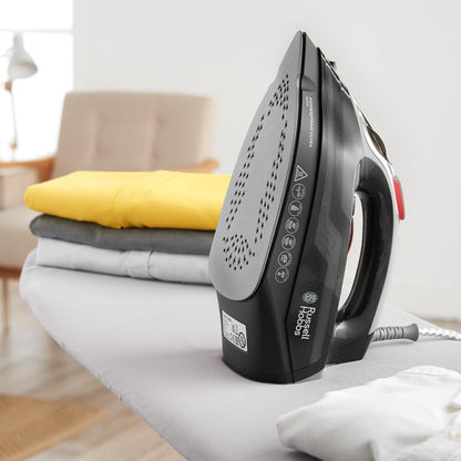 3100W Steam Iron 210 g Steam Boost 350ml Tank Ceramic Soleplate Self-Cleaning Anti-Drip 3.5 lb Black