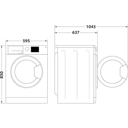 NSWR 945C GK UK N 9 kg 1400 Spin Washing Machine - Graphite