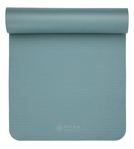 Gaiam Thick Yoga Mat Extra Cushioned NBR Foam Non-Slip Exercise Fitness Mat with Carrying Strap 72 x 24 Inch