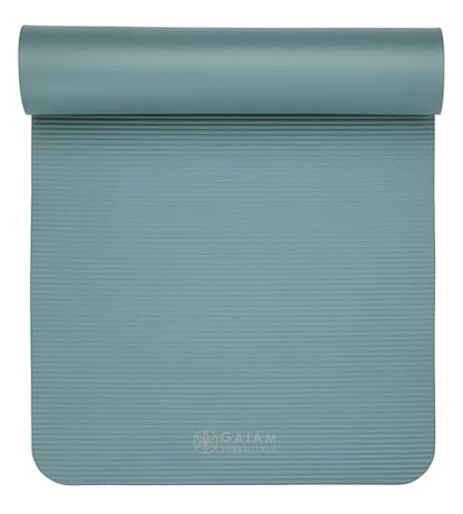 Gaiam Thick Yoga Mat Extra Cushioned NBR Foam Non-Slip Exercise Fitness Mat with Carrying Strap 72 x 24 Inch