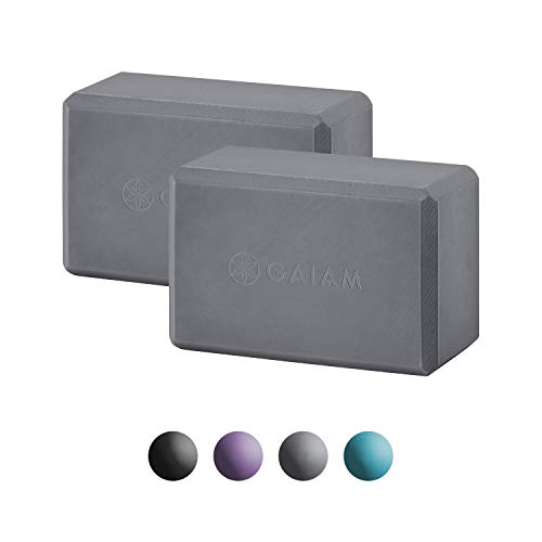 Gaiam Yoga Block Supportive Latex-Free EVA Foam Non-Slip Beveled Edges