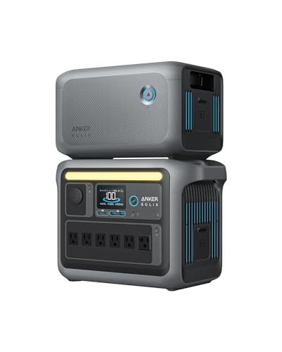 Anker SOLIX C1000 Portable Power Station 1800W Peak 2400W 1056Wh LiFePO4 Solar Generator Full Charge 58 Min 11 Ports