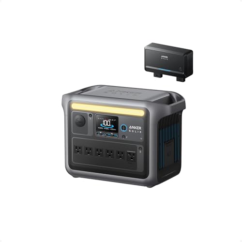 Anker SOLIX C1000 Portable Power Station 1800W Peak 2400W 1056Wh LiFePO4 Solar Generator Full Charge 58 Min 11 Ports
