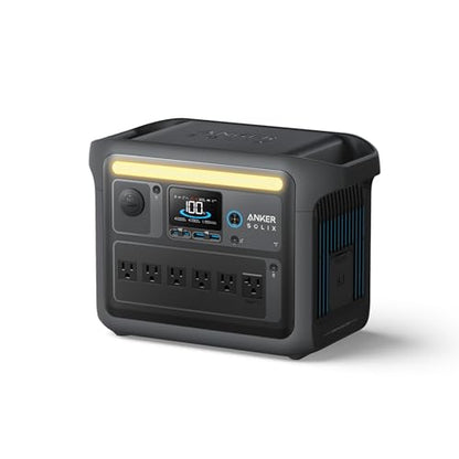 Anker SOLIX C1000 Portable Power Station 1800W Peak 2400W 1056Wh LiFePO4 Solar Generator Full Charge 58 Min 11 Ports