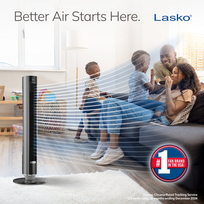 Lasko WhisperForce 40" 12-Speed Oscillating DC Tower Fan with Remote TDC401