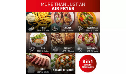 EY905D40 Easy Fry Dual Zone Air Fryer & Grill, 8.3L, Stainless Steel
