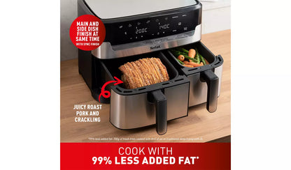 EY905D40 Easy Fry Dual Zone Air Fryer & Grill, 8.3L, Stainless Steel