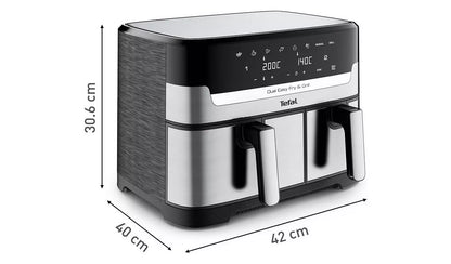 EY905D40 Easy Fry Dual Zone Air Fryer & Grill, 8.3L, Stainless Steel