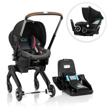 Evenflo Shyft DualRide With Carryall Storage Infant Car Seat And Stroller - One Step Car Seat To Stroller Conversion