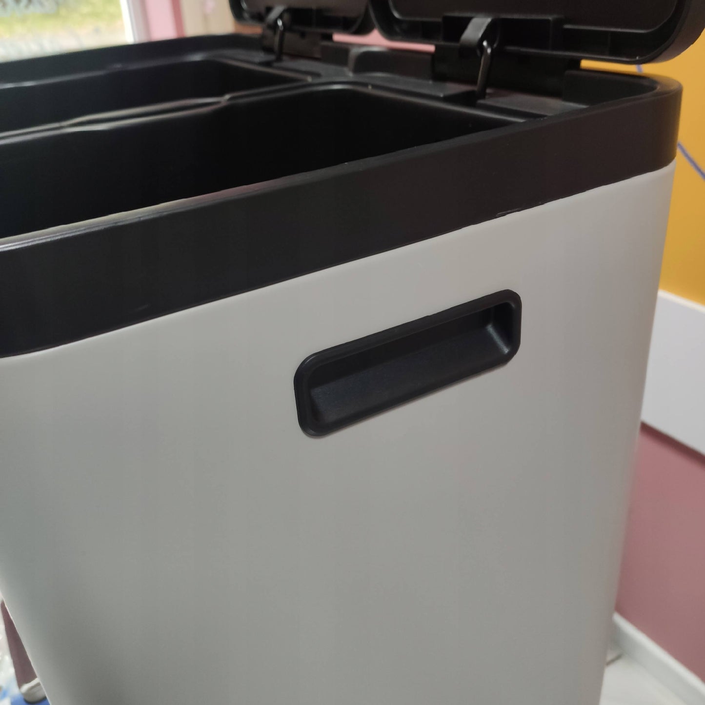 2 Section Recycling Bin, With Handles, 40L