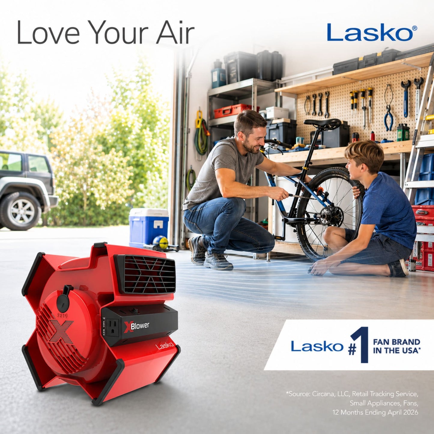 Lasko X-Blower 11" 3-Speed High Velocity Blower Fan X12900