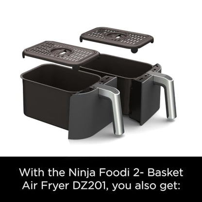 DZ201 Foodi 8 Quart 6-in-1 DualZone 2-Basket Air Fryer