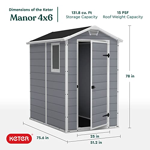 Manor 4x6 Resin Outdoor Storage Shed