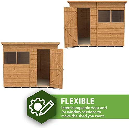 Forest Garden Overlap Dip Treated 8x6 Pent Shed ODP86MHD