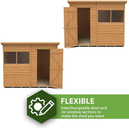 Forest Garden Overlap Dip Treated 8x6 Pent Shed ODP86MHD