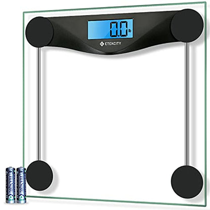 Etekcity Apex HR Smart Fitness Scale Wi-Fi Body Weight BMI Body Fat Muscle Mass Heart Rate TFT Display Tempered Glass 400 lb