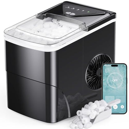 Silonn Nugget Ice Maker Countertop Chewable Pellet Ice Machine Self-Cleaning 36 lbs/Day Portable