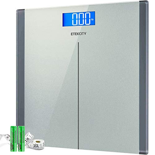 Etekcity Apex HR Smart Fitness Scale Wi-Fi Body Weight BMI Body Fat Muscle Mass Heart Rate TFT Display Tempered Glass 400 lb