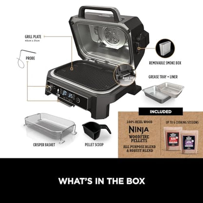 OG850UK Woodfire Pro XL Electric BBQ Grill & Smoker