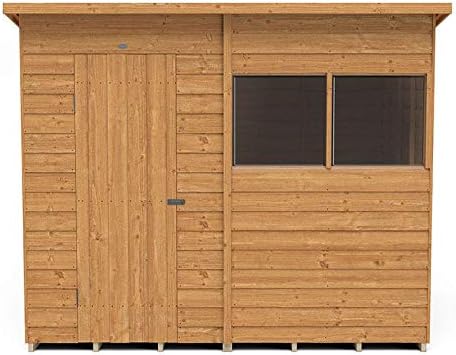 Forest Garden Overlap Dip Treated 8x6 Pent Shed ODP86MHD