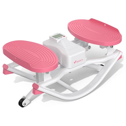 MERACH Rocking Stepper 3D Motion Balance Board with Resistance Bands 330 lb Capacity