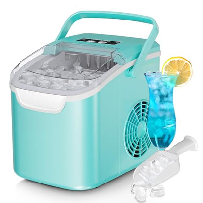 Antarctic Star Countertop Ice Maker 26 lbs/Day 6-Minute Bullet Ice Self-Cleaning Portable Black