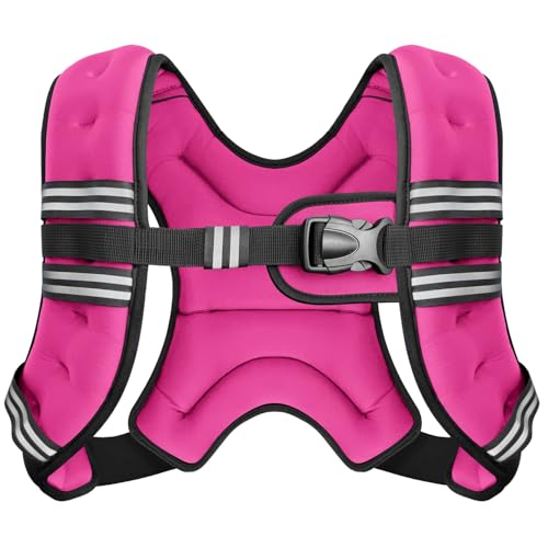Zeerun Weighted Vest Reflective Stripe Adjustable Buckle Neoprene Rucking for Men Women Walking Running Strength Training