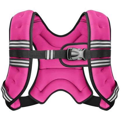 Zeerun Weighted Vest Reflective Stripe Adjustable Buckle Neoprene Rucking for Men Women Walking Running Strength Training