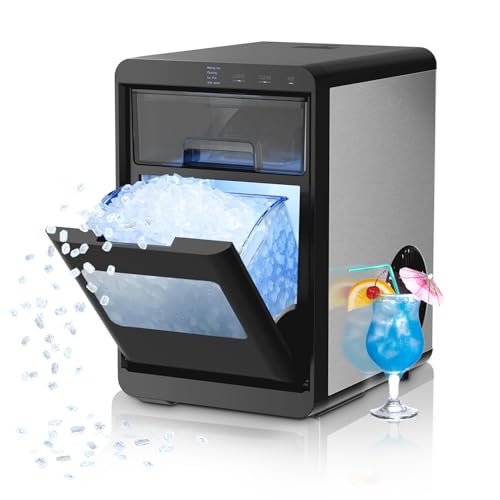 Antarctic Star Countertop Ice Maker 26 lbs/Day 6-Minute Bullet Ice Self-Cleaning Portable Black