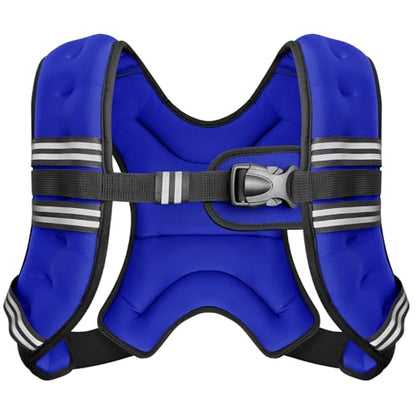 Zeerun Weighted Vest Reflective Stripe Adjustable Buckle Neoprene Rucking for Men Women Walking Running Strength Training
