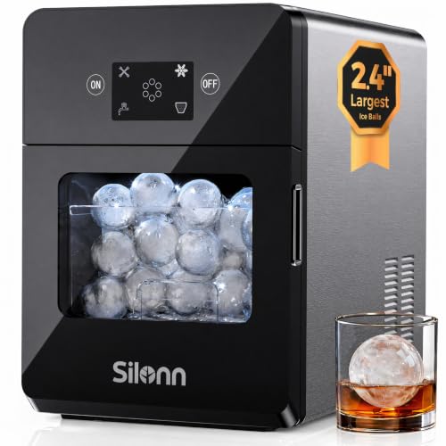 Silonn Nugget Ice Maker Countertop Chewable Pellet Ice Machine Self-Cleaning 36 lbs/Day Portable