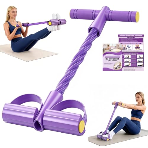 Wysperix 6-Tube Foot Pedal Resistance Band with Handles Multifunction Home Gym Equipment