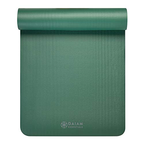 Gaiam Thick Yoga Mat Extra Cushioned NBR Foam Non-Slip Exercise Fitness Mat with Carrying Strap 72 x 24 Inch