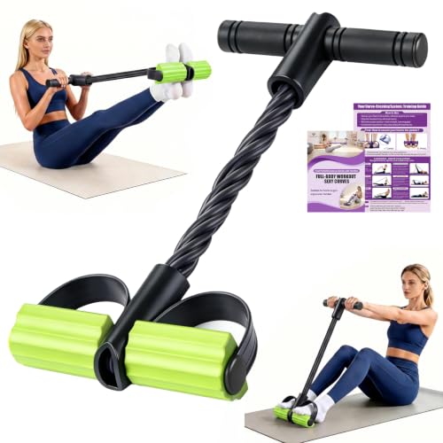 Wysperix 6-Tube Foot Pedal Resistance Band with Handles Multifunction Home Gym Equipment