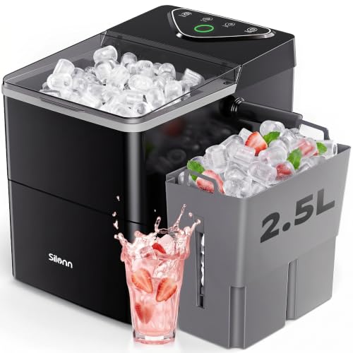 Silonn Nugget Ice Maker Countertop Chewable Pellet Ice Machine Self-Cleaning 36 lbs/Day Portable