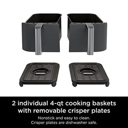 DZ201 Foodi 8 Quart 6-in-1 DualZone 2-Basket Air Fryer