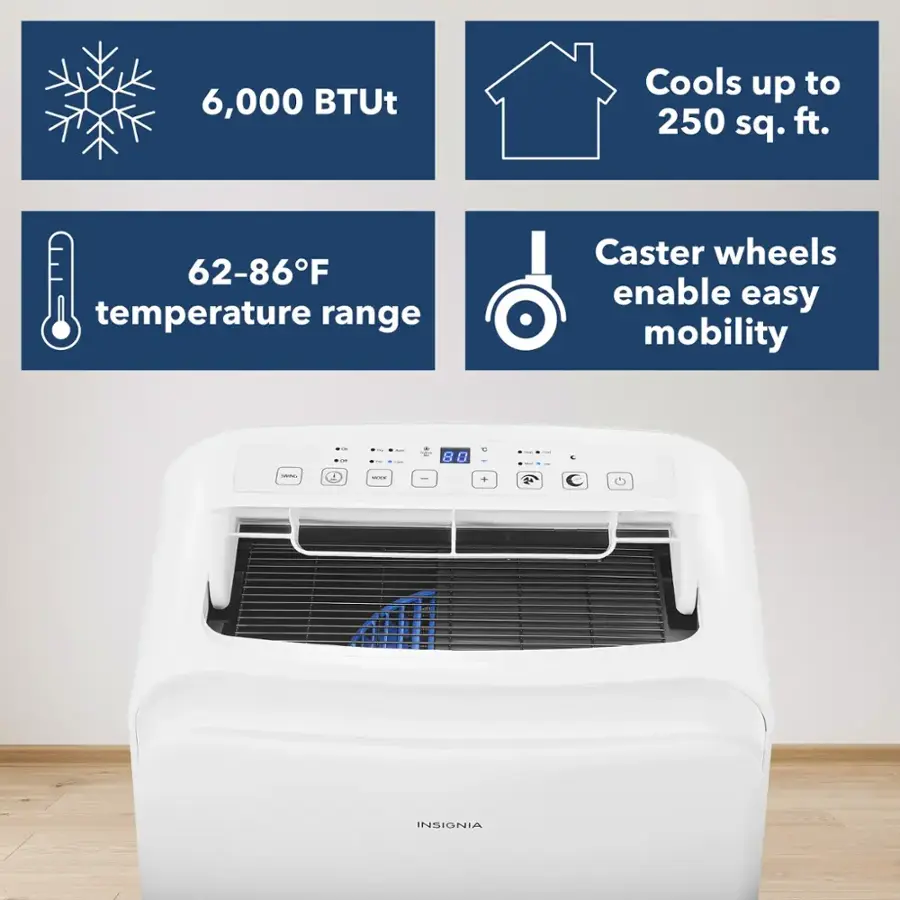 Insignia 18" Portable Air Conditioner 6,000 BTU White NS-AC06PWH1