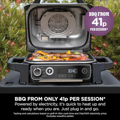 Woodfire OG701UK Electric BBQ Grill & Smoker - Black